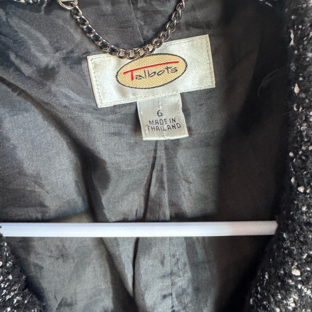Talbots Black Tweed Women's Coat - Picture 3 of 7